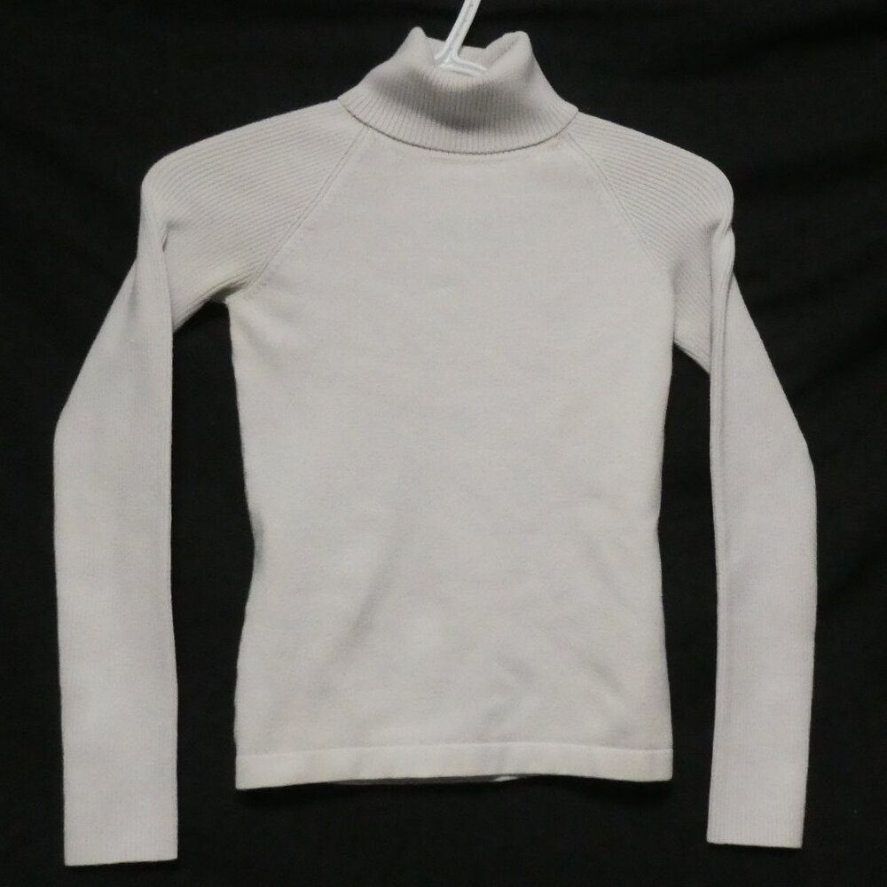 SMART SET | xs - extra small | White Turtleneck Sweater | Ribbed Collar & Sleeve
